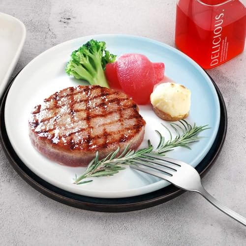HornTide 6-Piece Dinner Forks Set 4 Tines Table Fork Flatware Stainless Steel Mirror Polishing 7-Inch 18cm - Thumbnail 5