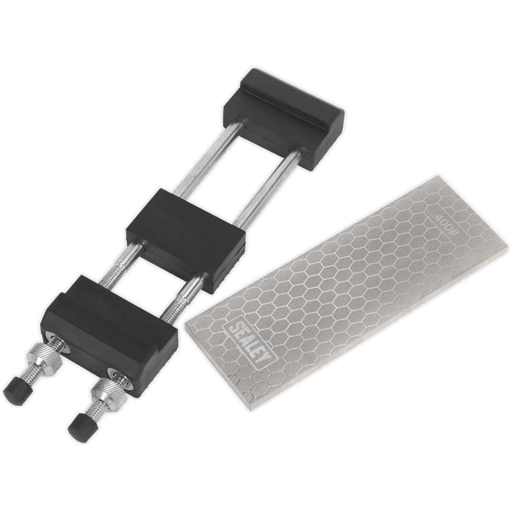 Sealey SCSS1 Diamond Sharpening Whetstone with Adjustable Stone Holder