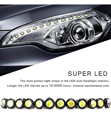 Image of AUTO MT 18mm Eagle Eye Led Lights High Power 9W Red Daytime Running Light Car Motorcycle DRL Car Accessories Marker Light Fog Lamp Backup Marker Light (10PC WHITE 9W Eagle Eye Led Lights)