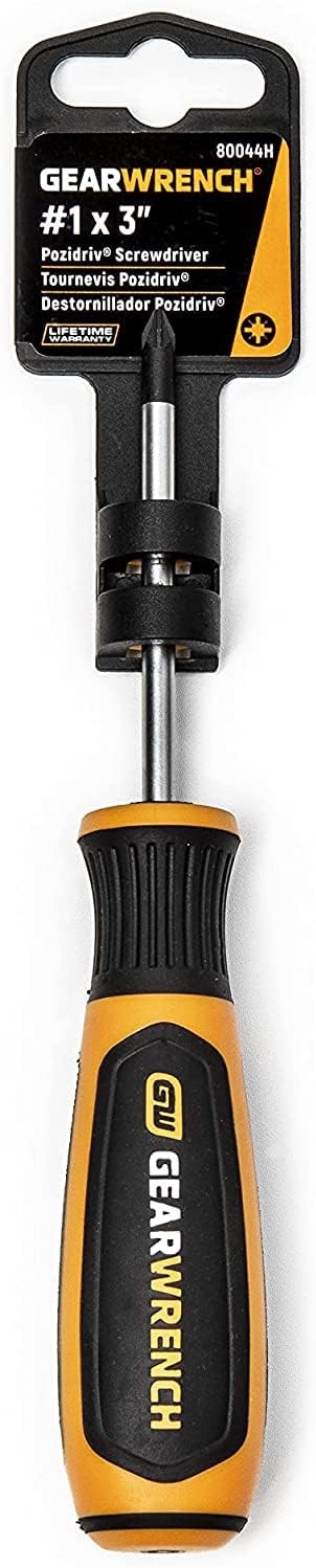 GEARWRENCH #1 x 3" Pozidriv Dual Material Screwdriver - 80044H