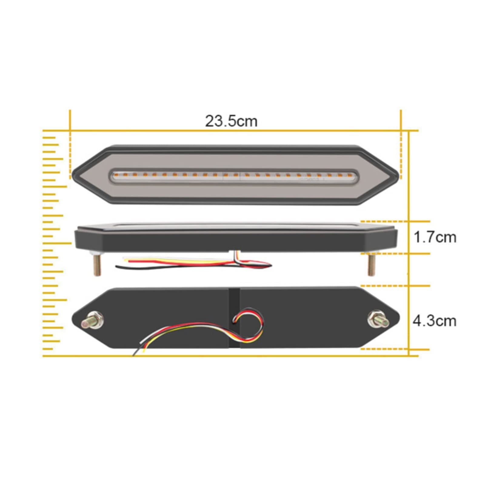 Luces Cola Trasera 2 Uds Señal Giro Dinámica Coche Camión Luz Trasera Secuencial Luz Freno Trasera Lámpara Señal Inversa Luces Remolque Tractor 12v-24v Luz Trasera