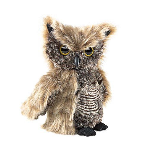 Image of Folkmanis Screech Owl Puppet with Turning Head