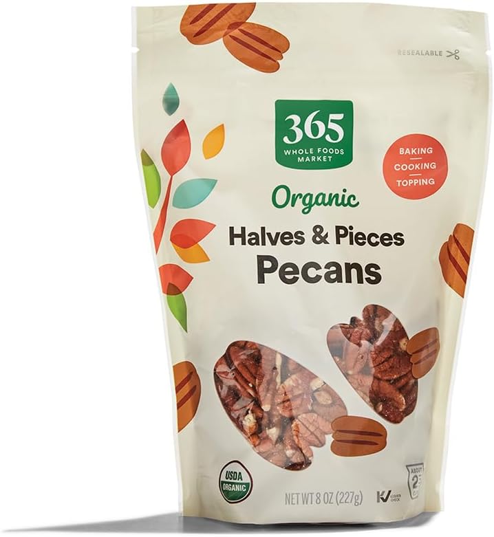365 by Whole Foods Market, Organic Pecan Halves, 8 Ounce