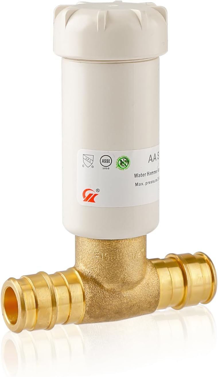 Water Hammer Arrestor 1/2" F1960, Pex Expansion Resin Hammer Arrestor, Applicable for Faucet, Dishwasher and Water Dispenser(Pack of 1)