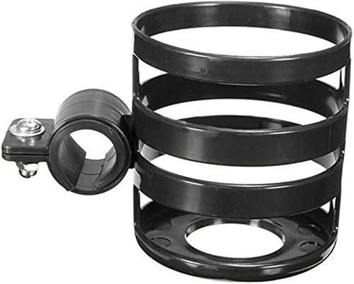 Miniatura 5 de BESPORTBLE 2 Pcs Cart Bottle Holders Stroller Drink Racks Plastic Bottle Holders for Bicycles Wheelchairs Scooters Walkers Easy to Install Black