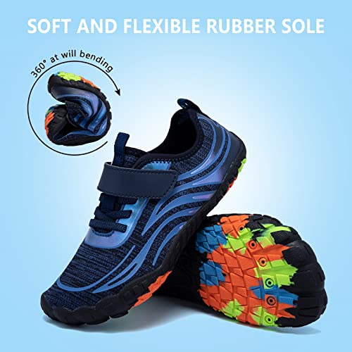Boys & Girls Water Shoes Lightweight Comfort Sole Easy Walking Athletic Slip on Aqua 5 Toe Sock(Toddler/Little Kid/Big Kid)4
