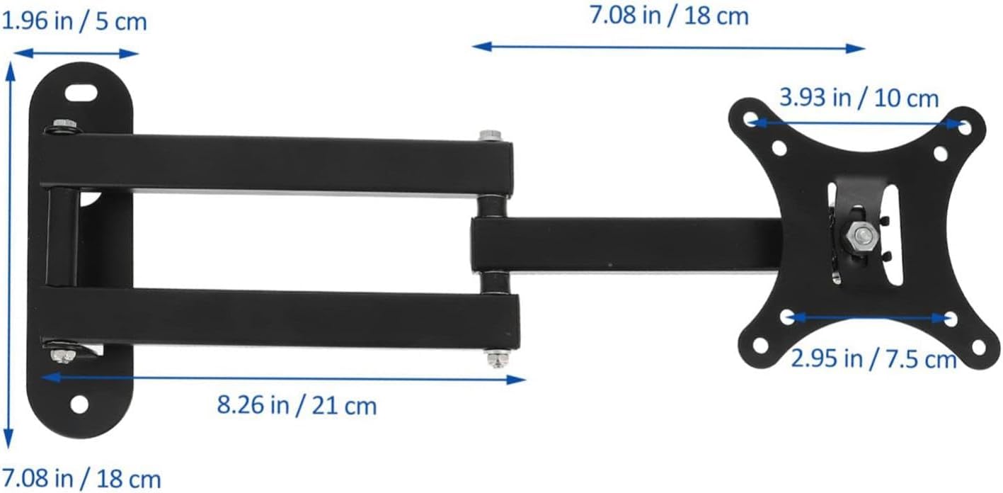 Heavy-Duty Adjustable Swivel Wall Mount for Flat Screen TV, Stainless Steel Bracket, Easy Installation for Optimal Viewing Experience, Compatible with Most Models