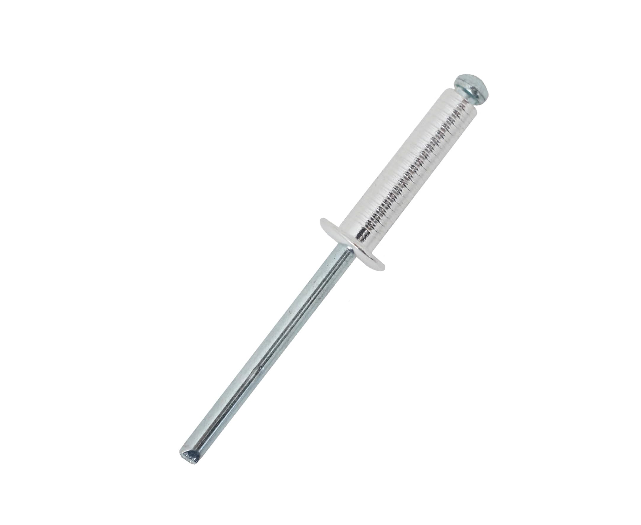 Jrp Riveting Products Silver 4.8 X 14Mm Aluminium/Steel Dome Head Grooved Jrp Rivets (Box Of 500)