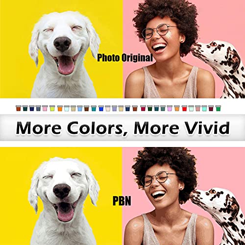 Moorcowry Custom Paint By Numbers, Personalized Painting By Numbers For Adults Beginners Make Your Own Photo Acrylic Paintings Kit Gifts For Christmas Birthday (No Frame, 12X16 Inch,42Color) #TOP1