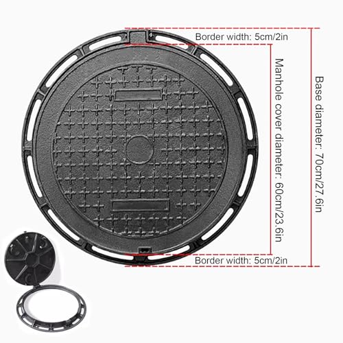 Tapa de fosa séptica redonda con base en hierro fundido reforzado para alcantarillado 2