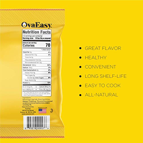 Ova Easy Ovaeasy Dehydrated Egg Crystals – 4.5Oz. (128G) Bag – Powdered Eggs Made From All-Natural Ingredients thumb #3