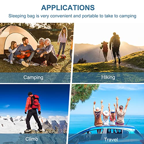 Camping Sleeping Bags For Adults Kids - All Season Warm & Cold Weather Backpacking Hiking Xl Size Roomy Camping Gear Equipment For Couples Outdoor Car Family Travelling - Lightweight & Waterproof #TOP6