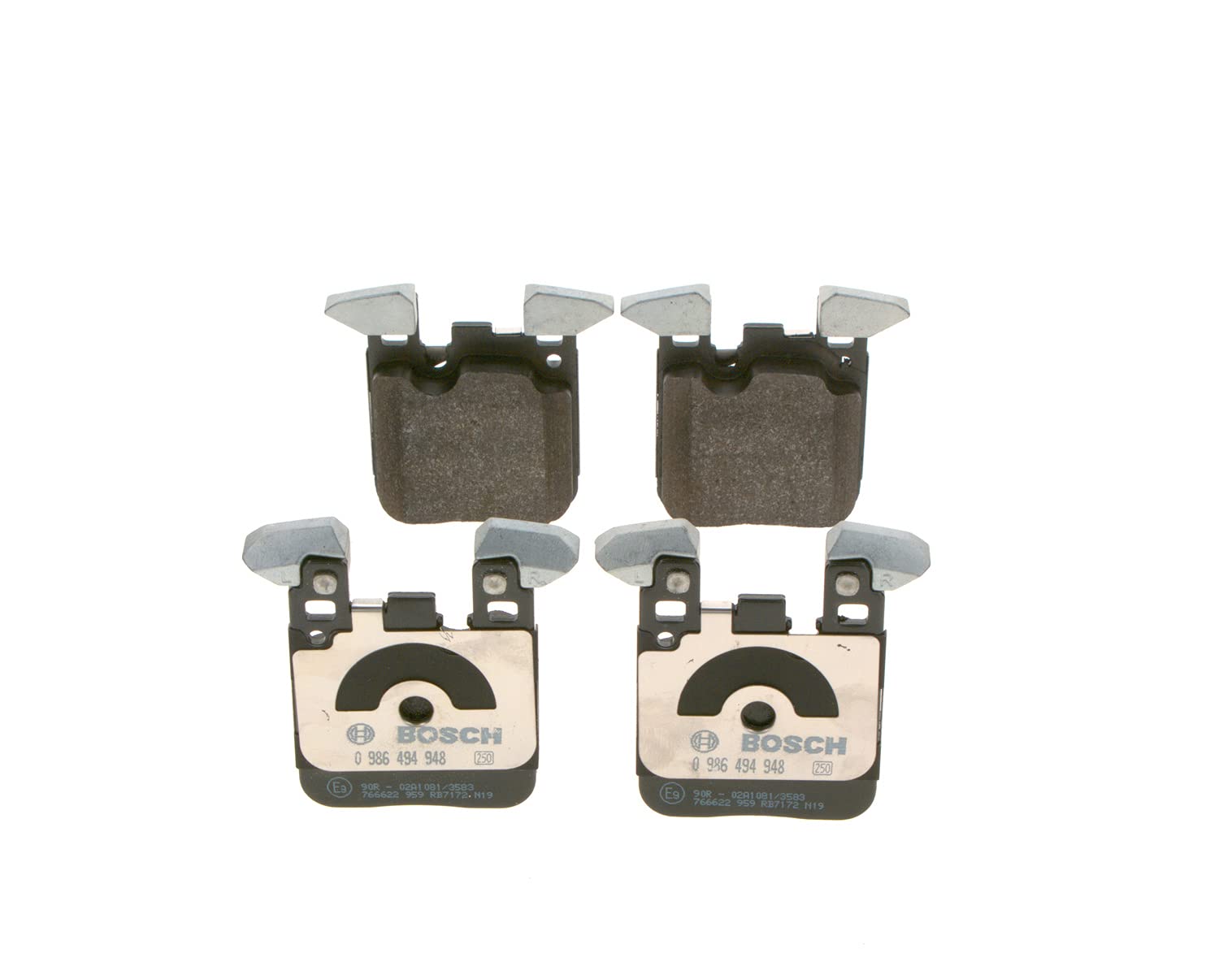 Plaquettes De Frein Arrière Bosch BP1799 - Qualité Premium, Faible Bruit Et Poussière, Certifiées ECE-R90, Sans Cuivre - Jeu De 4