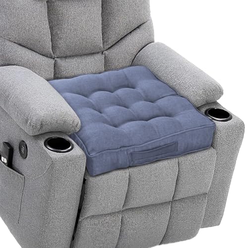 DAWNTREES Premium Booster Seat Cushion - 45x45x8cm Thick Support Pad for Armchairs, Dining Chairs, Cars & Sofas - Ideal for Pregnancy & Post-Operative Recovery - Gray-Blue Color