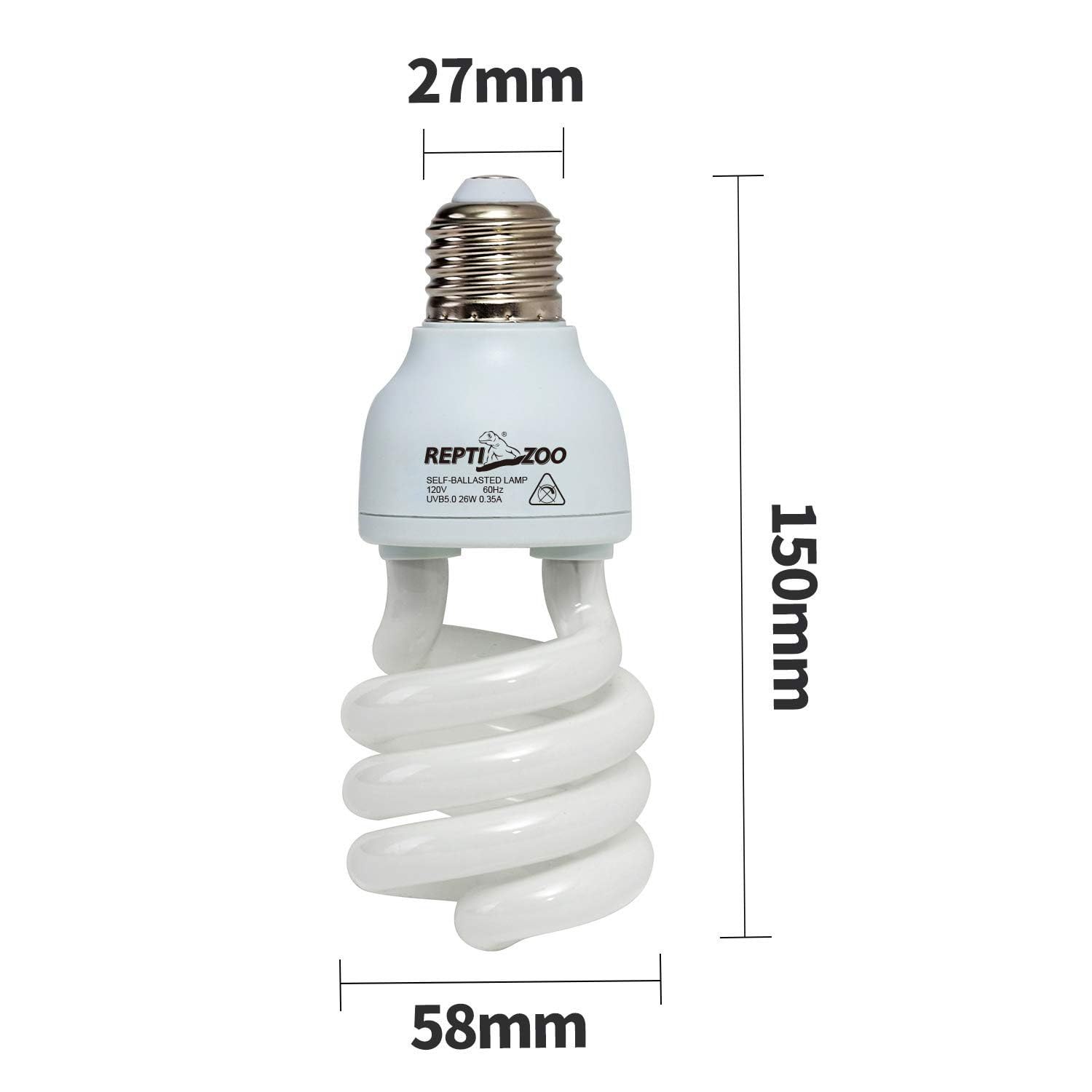 ReptiZoo CT5026 - Bombilla de bajo consumo UVB (UVB, 26 W)