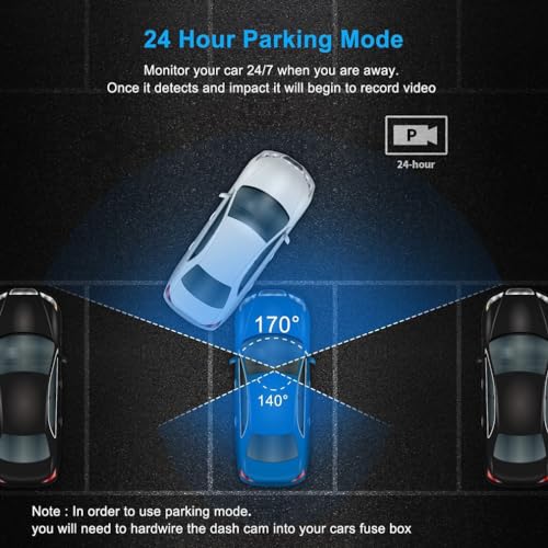 XRC TECH Câmera de painel de 3 canais, frente interna, traseira traseira DVR, 4K + 1080P, WDR, GPS W