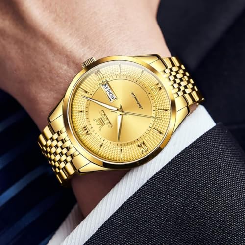 Image of OLEVS Automatic Mens Watches Self Winding Mechanical Business Luxury Dress Wrist Watch Stainless Steel Waterproof Luminous Day Date