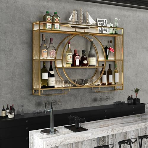 Casier à vin mural avec éclairage LED doré : optimisez vos murs vides - 4