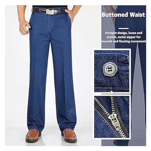 Lunifit Mens Jeans, Jettjeans - Men's Classic Straight Fit Stretch Jeans3