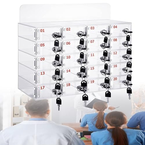 Casier téléphonique mural sécurisé en acrylique transparent pour bureau