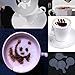 Magnoloran 38 Coffee Stencils+1 Coffee Latte Art Pen, Cake Baking Templates Coffee Decoration Stencils Coffee Art Templates Coffee Mold Tool for Christmas Thanksgiving Cake Coffee Cappuccino