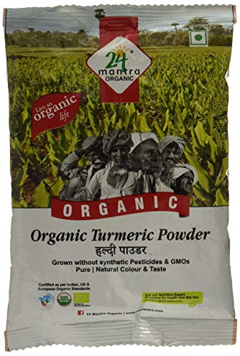 Image of 24 Mantra Organic Turmeric Powder /Haldi Powder /Pasupu podi - 100gms | Pack of 1 | 100% Organic | Chemical Free & Pesticides Free | Rich Flavour | Unadulterated