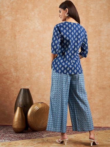 Image of Modeve Women Printed Cotton Night Suit Set with Pyjama /Pallazo Women Lower || Women Pyjama || Lounge Pants II Night Wear
