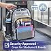 K-Cliffs Clear Backpack Heavy Duty Student Bookbag Large Durable See Through School Bag Quality Transparent PVC Travel Security Workbag Black