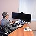Ergotron – WorkFit-A Dual Monitor Standing Desk Converter, Sit Stand Workstation for Tabletops – Level Keyboard Tray