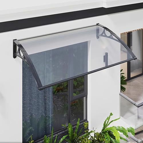 Marquesina de policarbonato resistente a impactos con perfilería de aluminio premium 2