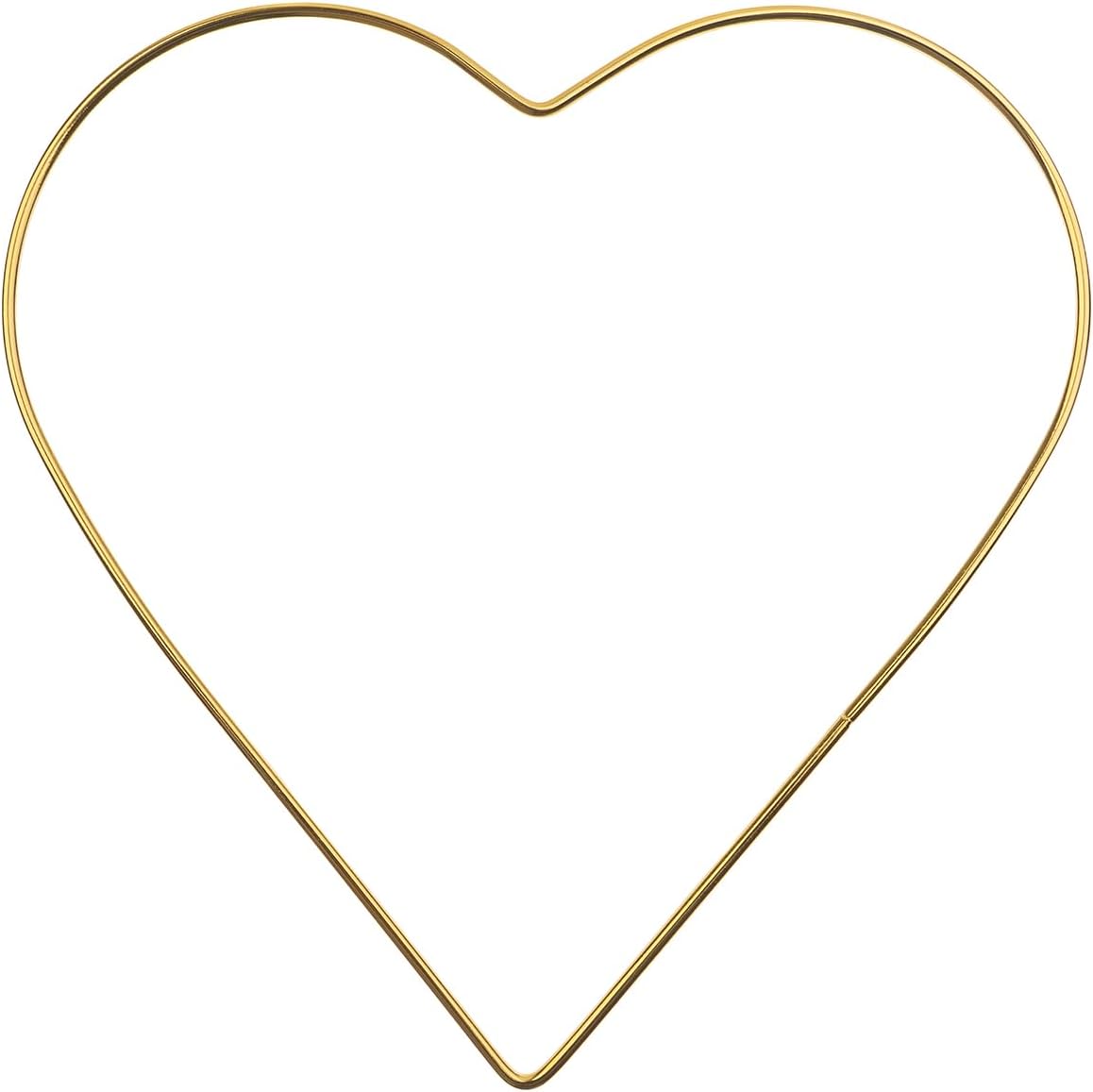 1pcs John Bead Gold Metal Shaped Collection 200mm Heart Iron Frame for Macramé Wreath Home Décor Arts Crafts DIY Wedding Decorations