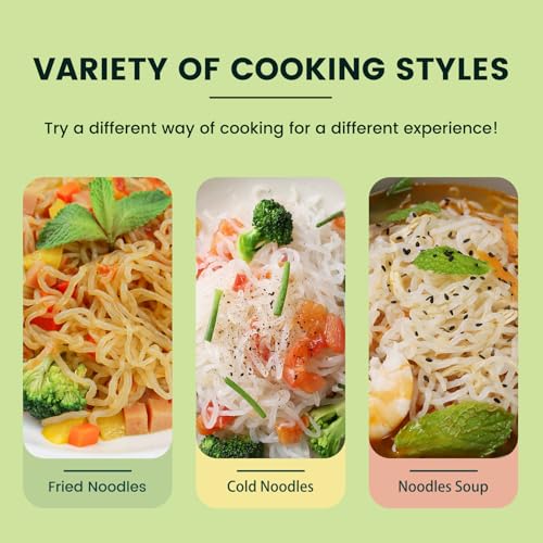 Image of Hethstia Shirataki Noodles, 10 Packs Konjac Noodles Pasta Angel Hair | Low-Calorie (6 Kcal), Low GI, Vegan, Keto, 56.5oz Low Carb, Gluten Free and Sugar-Free, Healthy Diets, Ready to Eat