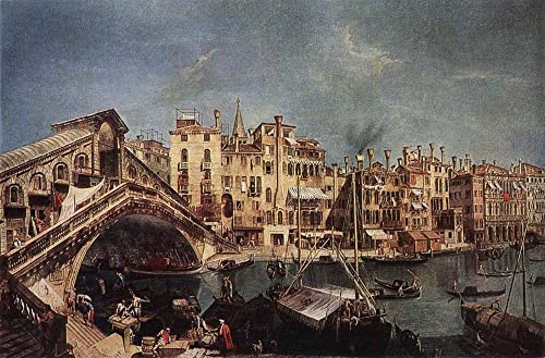 Affiche impression le pont du Rialto tableau décoration murale salon 60x90cm
