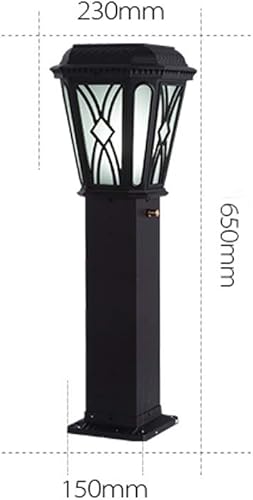 Miniatura 7 de ZEELYDE Luces de poste al aire libre, vintage, energía solar, inducción, cuerpo humano, impermeable, IP55, faro de columna para el hogar, comercial,