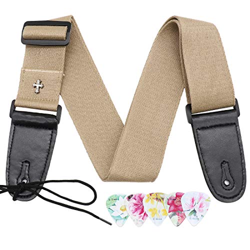 Derbway Sangle de Guitare Ceinture Croisée Rétro Réglable pour Guitare Acoustique électrique, Basse, Ukulélé avec 5PCS… - Les Beatles, Paul McCartney, John Lennon, RIngo Starr, George Harrison Derbway Sangle de Guitare Ceinture Croisée Rétro Réglable pour Guitare Acoustique électrique, Basse, Ukulélé avec 5PCS…