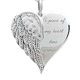 smallwoodi Exquisite Stylish Pendant,Fashion Women Angel A Piece Of My Heart Has Wings Letter...