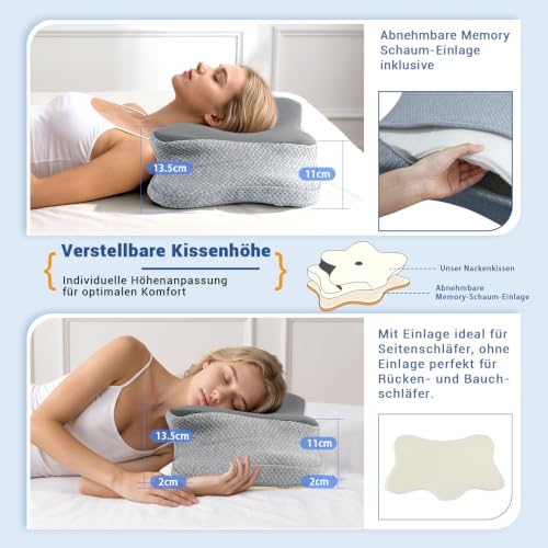 CHxxy Seitenschläferkissen, Schmetterlingskissen aus Memory-Schaum