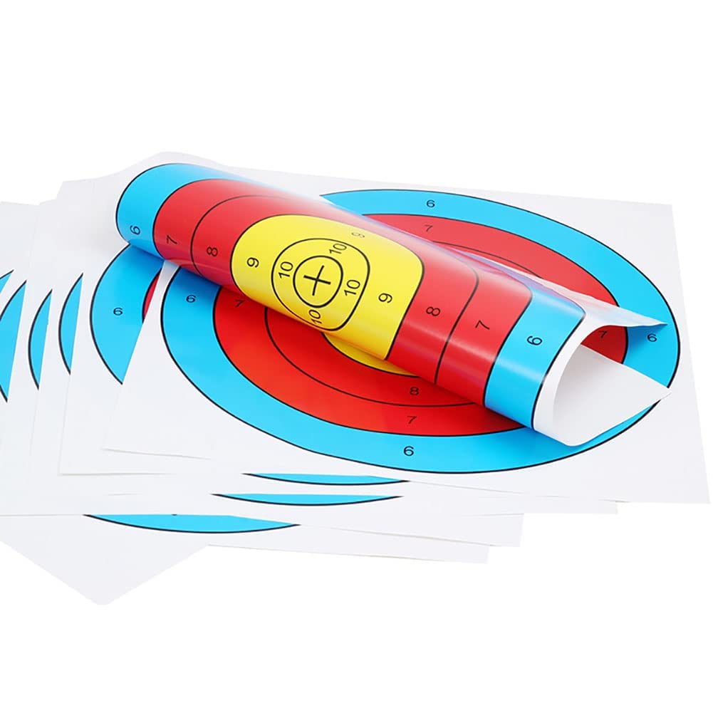 30 pièces de papier cible de tir à l'arc extérieur pour compétition de fléchettes de tir à l'arc