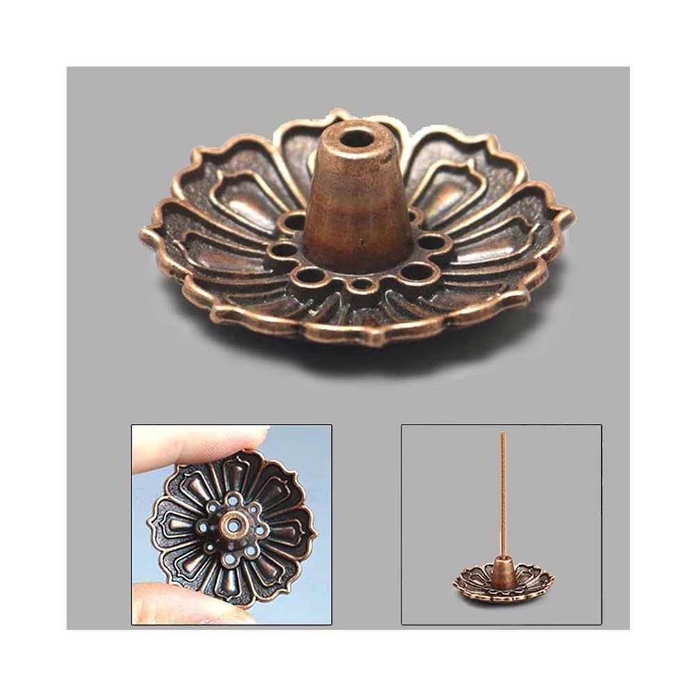 Emoshayoga Bruciatore Incenso In Ghisa A Forma Di Loto, Porta Incenso Per Aromaterapia, Decorazione Per Casa, Camera Da Letto, Bagno - 2
