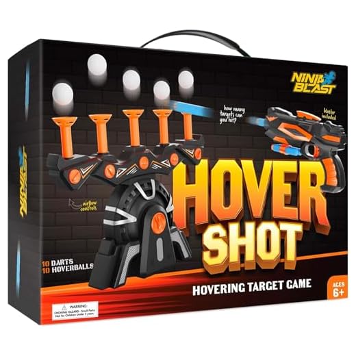 Hover-Shot Shooting Toy for Kids - Ball Target Game for Nerf Gun - Cool Birthday Gifts for Boys Age 6+ Year Old Best Teenage Gift Idea - Targets & Darts - Powered by Plug or Batteries