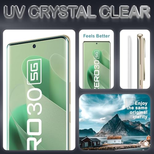 Image of Diruite Premium Tempered Glass Design for Infinix Zero 30 5G (6.78 Inch) Advanced Border Less Full Edge to Edge UV Screen Protector and Easy Installation Kit (Pack of 1)