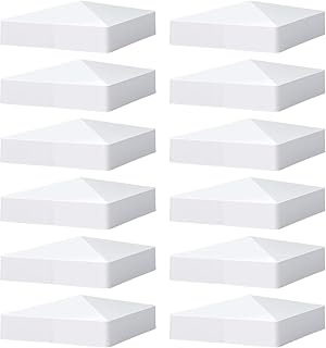 12 Pcs Fence Post Caps 5 x 5 (127 mm x 127 mm), White