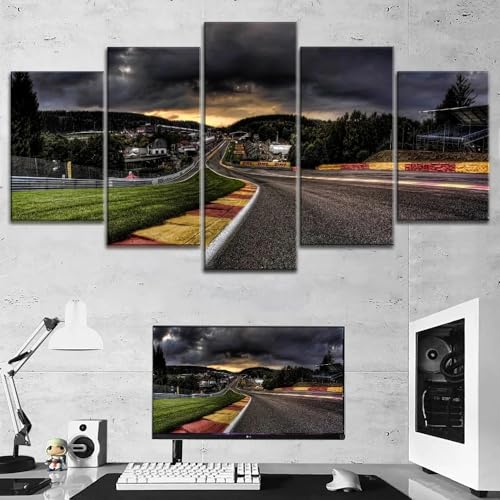 Tableau Nurburgring de 5 parties pour la décoration murale du salon et de la maison