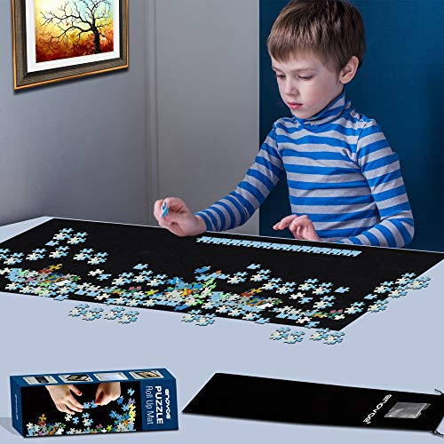Enovoe Jigsaw Puzzle Mat Saver - Non-Skid, Portable, Puzzle Roll Up Storage Mats for 1000 Pieces or 2000 Piece Adult Puzzles