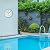 OCEST 12 Inch Large Sealed Outdoor Clock Waterproof, Waterproof Outdoor Wall Clock, Silent Non-Ticking Battery Operated Quartz Round Clock for Patio, Pool, Lanai, Fence, Porch, Garden?Blue?