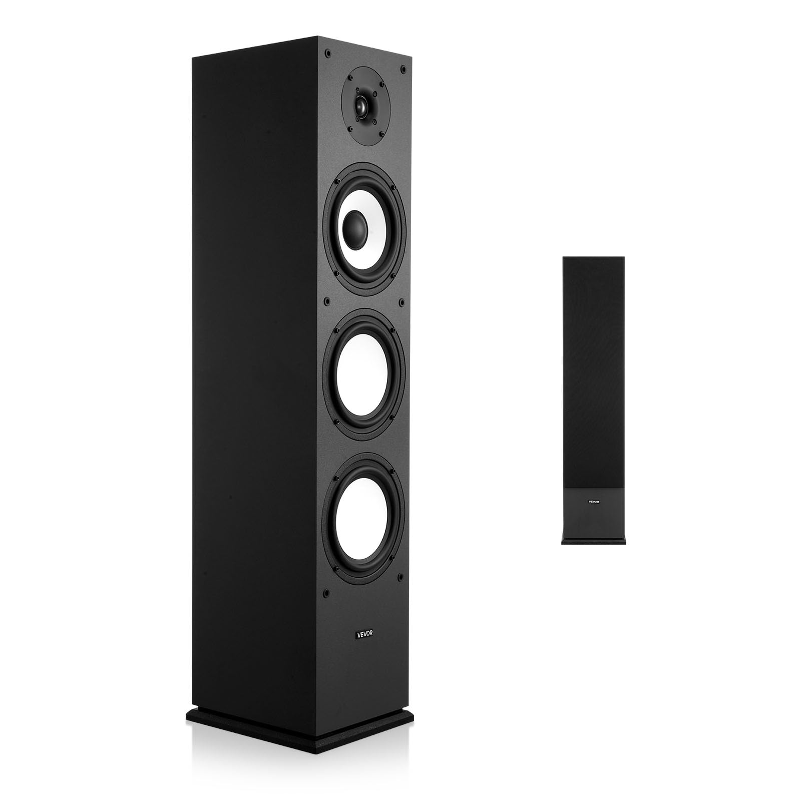 VEVOR Floorstanding Speaker, 2-Way, Floor-Standing Tower Speaker with 1-Inch Tweeter, 6.5-Inch Woofer, 200W Peak Power, 70Hz–20kHz Frequency Response, Durable MDF Enclosure, for Home Audio, Single