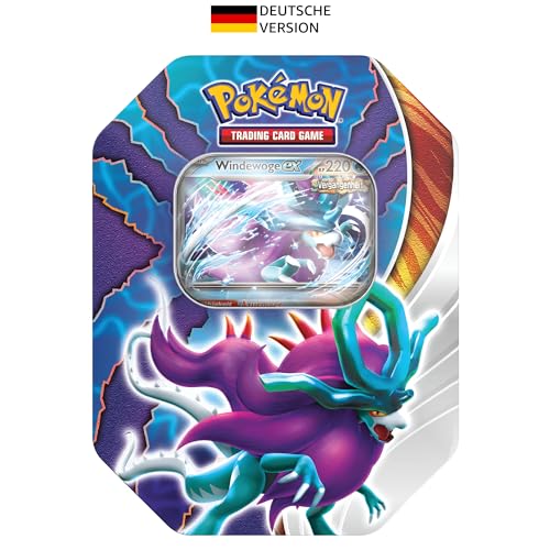 Pokémon-Sammelkartenspiel: Tin-Box Paradoxclash: Windewoge-ex (1 holografische Promokarte & 4 Boosterpacks)
