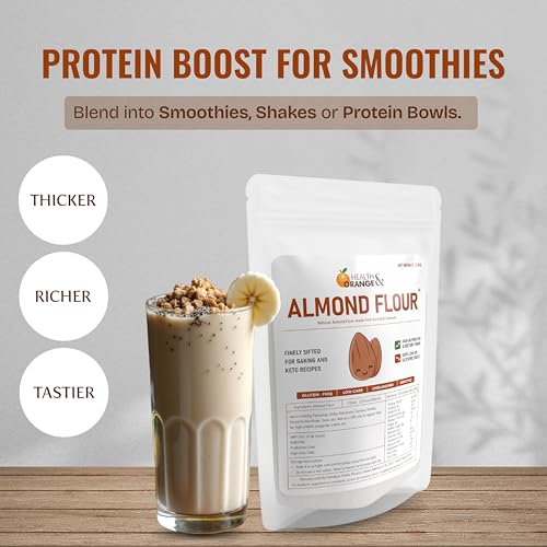 Image of H&O Gurbandi Almond Flour - 400 Gram - Defatted - Unblanched - High Protein - Gluten Free - Keto Friendly - Low Carb Baking Flour