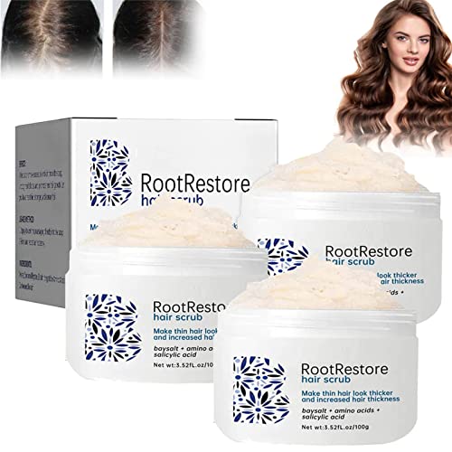 RootRestore Hair Scrub, Scalp Scrub Treatment, Luscious RootRestore Hair Scrub, Scalp Scrub Exfoliating Anti Dandruff Scrub (3 Pcs)