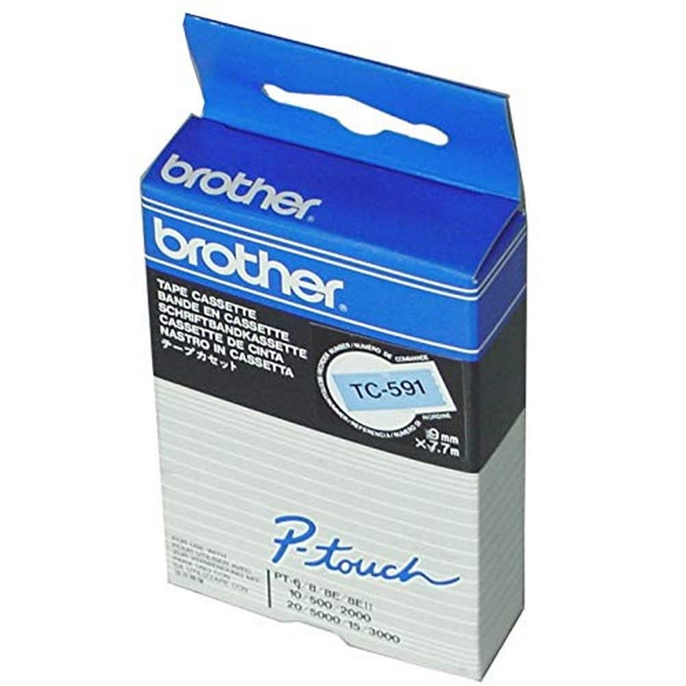 Brother TC101A PTOUCH Ruban laminé 12 mm/7,7 m Clair/Noir
